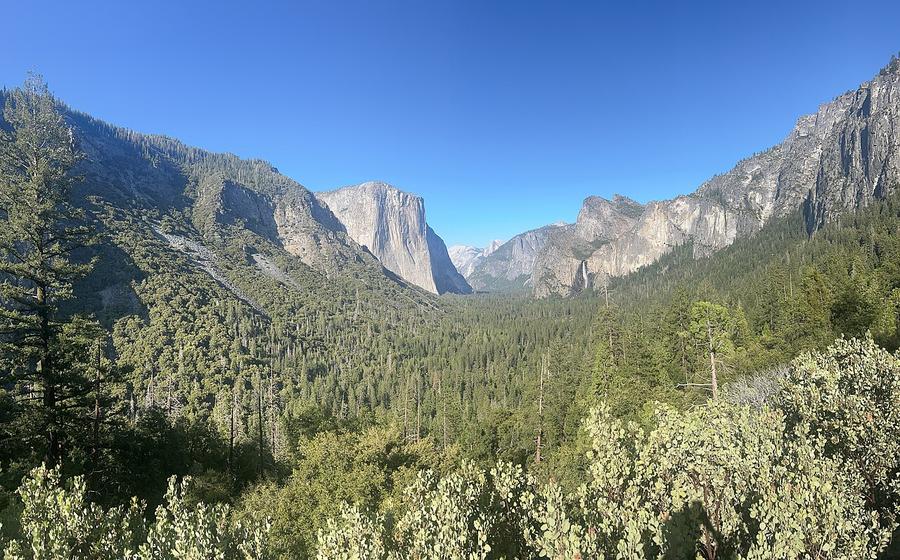 Yosemite Valley from Tunnel View with El Capitan, Bridalveil Fall, and Half Dome, California