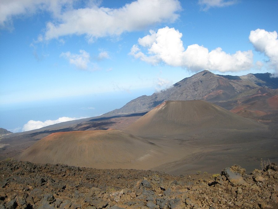 Cinder cones inside Haleakala Crater, Haleakala National Park, Maui, Hawaii