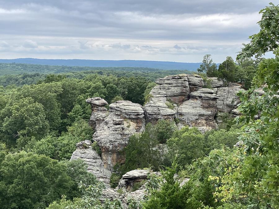 Camel Rock sandstone formation at Garden of the Gods, Shawnee National Forest, Illinois