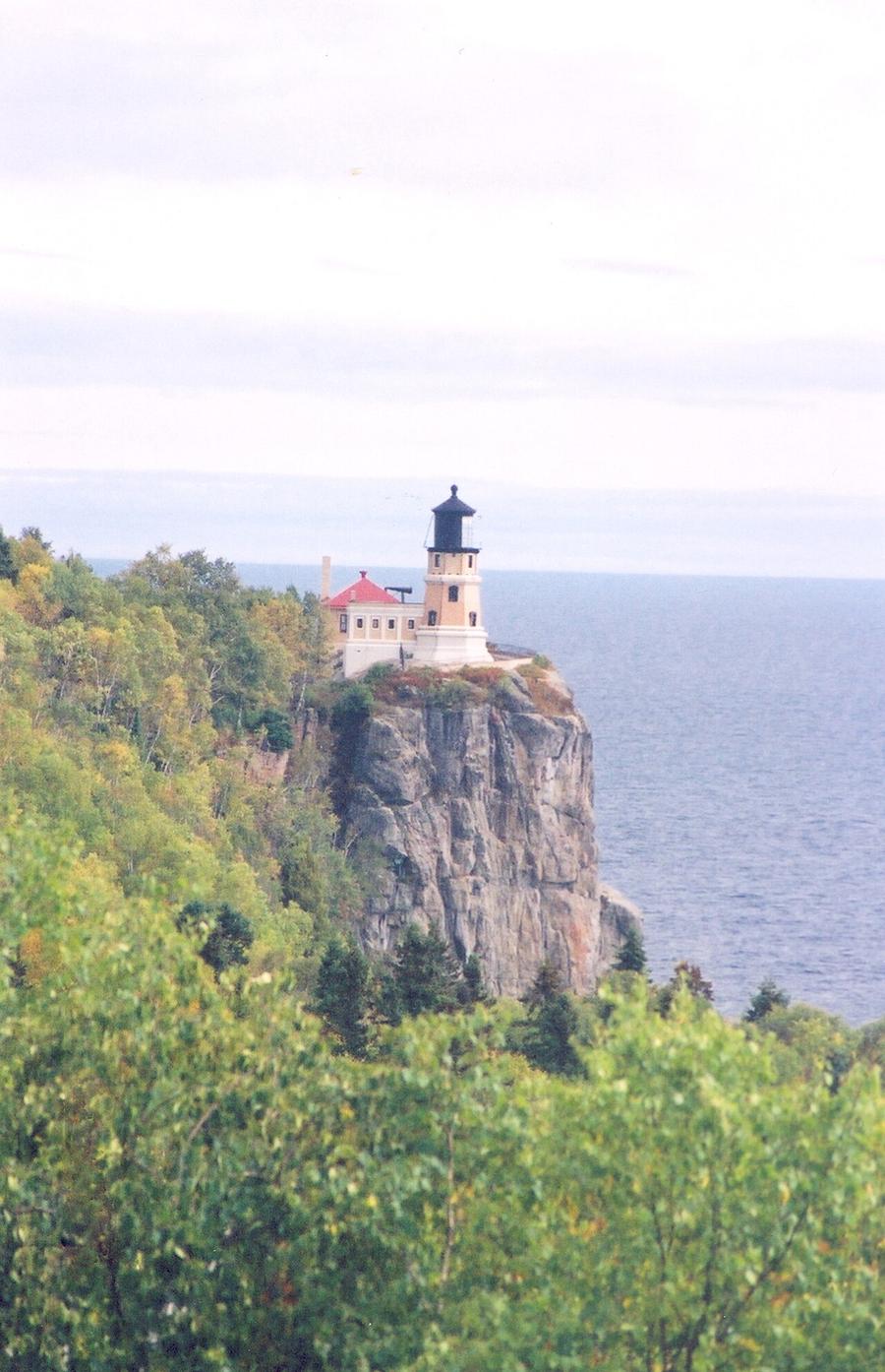 Split Rock Lighthouse on a cliff above Lake Superior, Minnesota