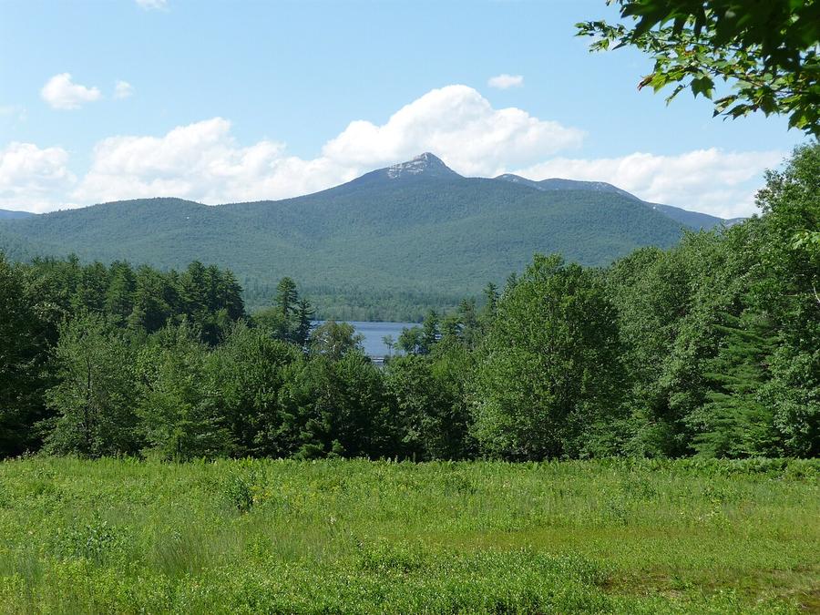 Mount Chocorua rising above forest and lake in the White Mountains, New Hampshire