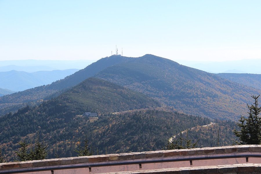 View south from the summit of Mount Mitchell, North Carolina