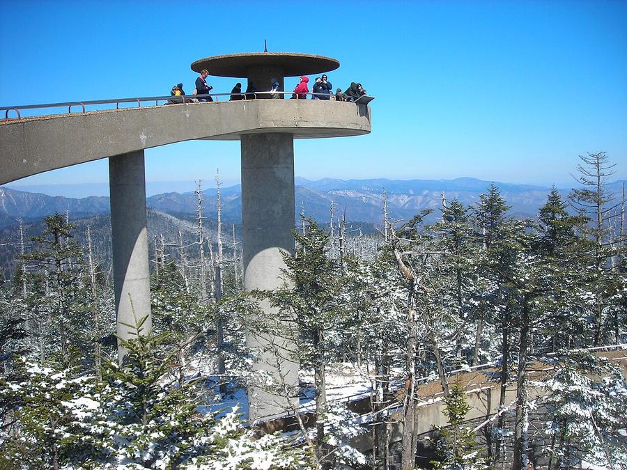 Observation tower at Kuwohi (Clingmans Dome), Great Smoky Mountains, Tennessee